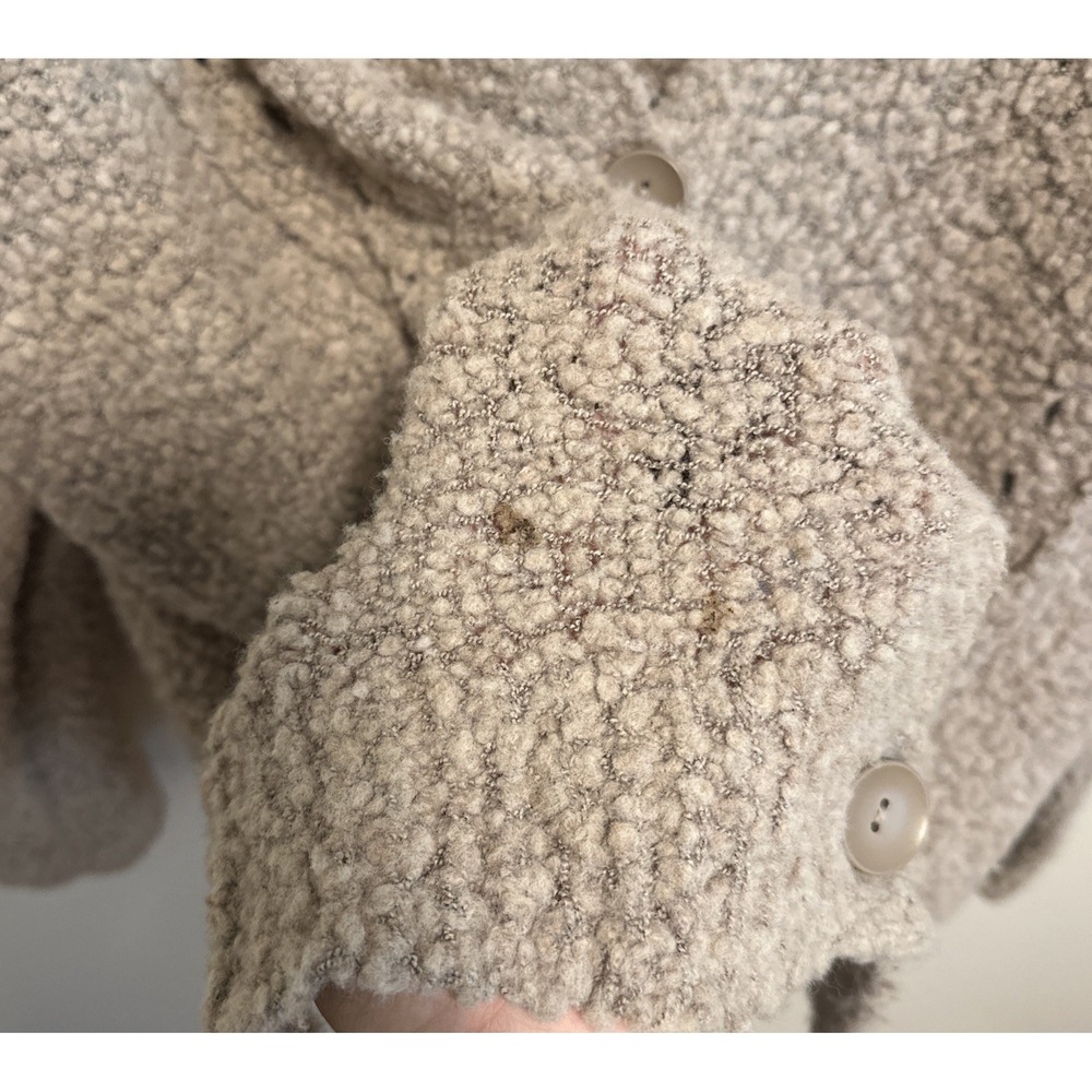 Women's Free People Oversized Cardigan Sweater Grey Size Large **DEFECT Pictured - Picture 4 of 4